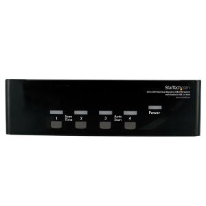 STARTECH.COM KVM Switch 4 Port DVI Vga Dual Monitor USB With Audio & USB 2.0 Hub (sv431dDVDua)