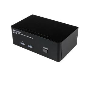 STARTECH.COM KVM Switch Dual DisplayPort USB W/ Audio & USB Hub 2 Port