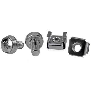 STARTECH.COM M6 Mounting Screws & Cage Nuts For Server Rack Cabinet 50pkg