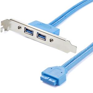 STARTECH.COM Plate Adapter 2 Port USB 3.0 A Female Slot
