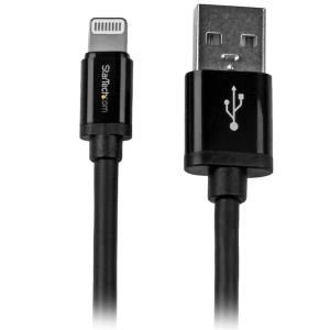 STARTECH.COM Apple 8-pin Lightning To USB Cable Long Black 2m