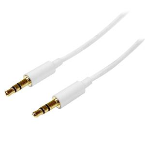 STARTECH.COM Audio Cable Slim 3.5mm Stereo - Male To Male 2m White