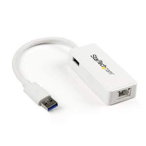 STARTECH.COM Network Adapter USB 3.0 To Gigabit Ethernet Adapter Nic W/ USB Port White