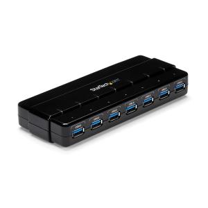 STARTECH.COM Desktop USB Hub 7 Port Superspeed USB 3.0 With Power Adapter - Black