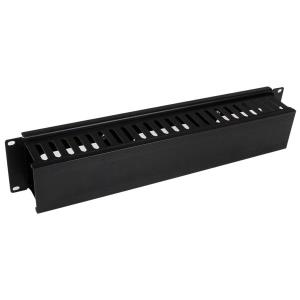 STARTECH.COM Horizontal Finger Duct Rack Cable Management Panel With Cover 2u
