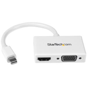 STARTECH.COM Travel A/v Adapter 2-in-1 Mini DisplayPort To Hdmi Or Vga Converter - White