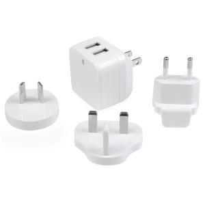 STARTECH.COM Dual-port USB Wall Charger - International Travel - 17w/3.4a - White