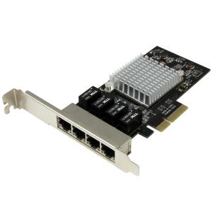 STARTECH.COM Gigabit Network Adapter Card 4port W/ Intel i350-am4 Chip Pci-e In