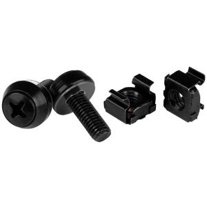STARTECH.COM M6 Mounting Screws M6 Cage Nuts M6x12mm 100 Pack Black