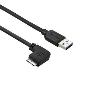 STARTECH.COM Slim Micro USB 3.0 Cable - M/m - Left-angle Micro-USB - 0.5m