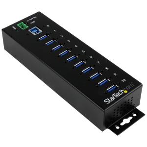 STARTECH.COM Rugged Metal 10port USB 3.0 Hub Din Rail And Wall-mountable