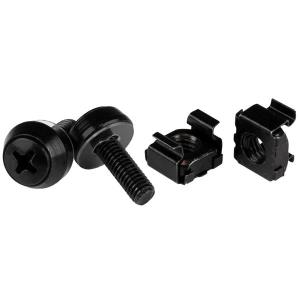 STARTECH.COM M6 Cage Nuts For Server Rack Cabinet - 50 Pack Black