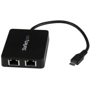 STARTECH.COM USB-c To Dual Gigabit Ethernet Adapter With USB (type-a) Port