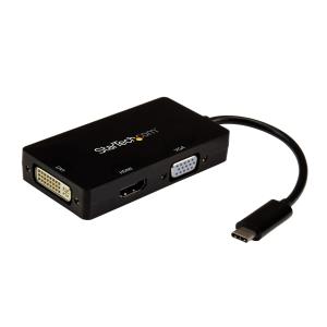 STARTECH.COM Video Converter 3-in-1 - USB Type C To Vga DVI Or Hdmi - 4k