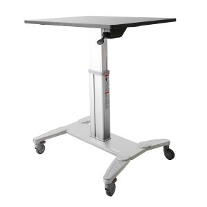 STARTECH.COM SIT STAND MOBILE WORKSTATION - ROLLING DESK - ONE-TOUCH HEIGHT
