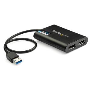STARTECH.COM USB To Dual DisplayPort Adapter - 4k 60hz - USB 3.0 (5gbps)