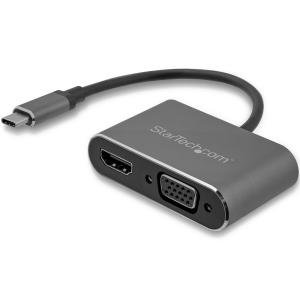 STARTECH.COM USB C To Vga And Hdmi Adapter - Aluminum