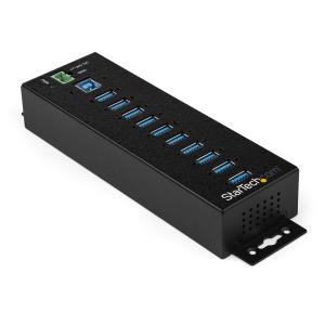 STARTECH.COM USB Hub - 10-port Industrial USB 3.0 With External Power Adapter - Esd & 350w Surge Protection