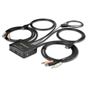 STARTECH.COM Hdmi KVM Switch With Built-in Cables - 2-port USB 4k 60hz