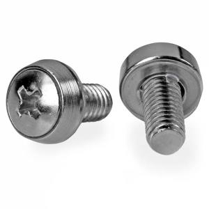 STARTECH.COM 12-24 Server Rack Screws - Mounting Screws for Rack and Server Cabinets - Nickel-Plated - 50 pack