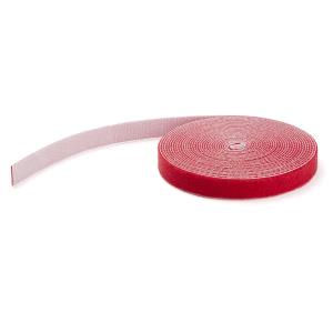 STARTECH.COM Hook And Loop Roll - Resuable - Red - 25ft