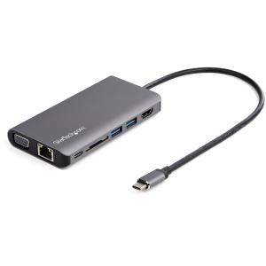 STARTECH.COM Mini Docking Station - USB-c Multiport Adapter - Hdmi / Vga - Pd - Sd - Ethernet - Audio & Mic - 30cm Cable