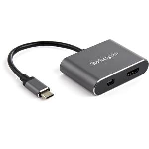 STARTECH.COM USB C Multiport Video Adapter Hdmi Or Mini Dp Hdr 4k 60