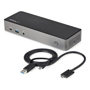 STARTECH.COM Docking Station - USB-c & USB-a Dock - Hybrid Universal Triple Monitor Laptop - DisplayPort & Hdmi 4k 60