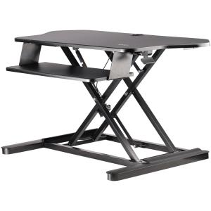 STARTECH.COM Corner Sit Stand Desk Converter Keyboard Tray - Height Adjustabl
