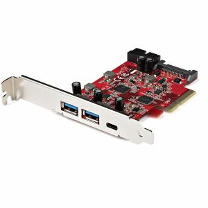 STARTECH.COM USB C Pci-e Controller Card - 5-port USB Pcie - 10gbps USB 3.1 Gen 2 Pcie Card W/ 1x USB-c & 2x USB-a - 1x 2 Port Idc