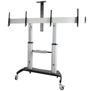 STARTECH.COM Dual Tv Cart/mount Rolling Tv Cart - Lockable Wheels