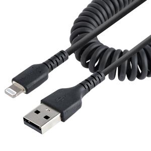 STARTECH.COM USB To Lightning Cable - Coiled Cable - 50cm Black