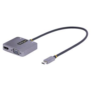 STARTECH.COM USB C Video Adapter - USB C To Hdmi Vga Multiport Adapter 3.5mm
