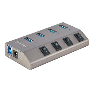 STARTECH.COM Self-powered USB-c Hub 4-port With Individual On/off Switches, USB 3.0 5gbps Expansion Hub W/power Supply