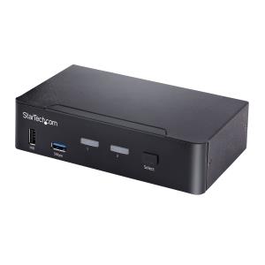 STARTECH.COM KVM Switch - 2 Port USB C Dp 4k 60hz 3.5mm And USB Audio