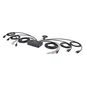 STARTECH.COM Compact 4k KVM Switch - 2-port Dual-monitor Cable KVM Switch