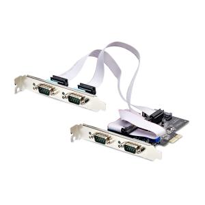 STARTECH.COM Serial Pcie Card - 4-port Quad-port Pci-e To Rs232/rs422/rs485 (db9) Serial Card Low-profi