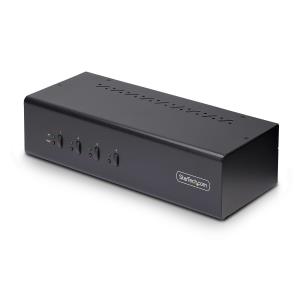 STARTECH.COM Dual-monitor DisplayPort KVM Switch - 4-port 4k 60hz 2x USB 5gbps Hub Ports 2x USB 2.0 Hid Ports