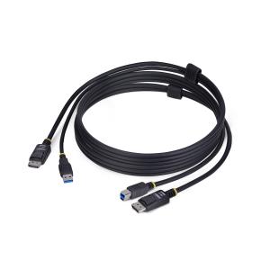 STARTECH.COM DisplayPort And USB 5gbps KVM Cable 4k 60hz, Universally Compatible Dp 1.2/USB 3.0 1.8m