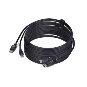 STARTECH.COM DisplayPort And USB 5gbps KVM Cable 4k 60hz, Universally Compatible Dp 1.2/USB 3.0 3m