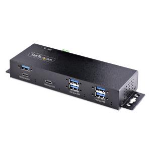 STARTECH.COM Industrial USB 10gbps Hub 7-port With Power Adapter, Metal, Mountable, 5x USB-a And 2x USB-c