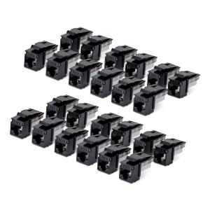 STARTECH.COM CAT6 Utp Keystone Jack 24-pack 90-degree 110 Punch Down Black