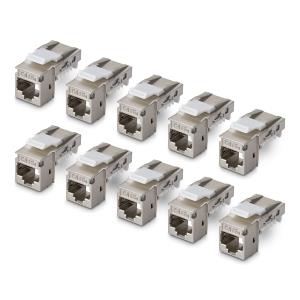 STARTECH.COM CAT6a Stp Keystone Jack 10-pack 90-degree/toolless/shielded