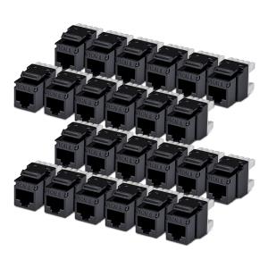 STARTECH.COM CAT6 Utp Keystone Jack 24-pack 180-degree 110 Punch Down Black