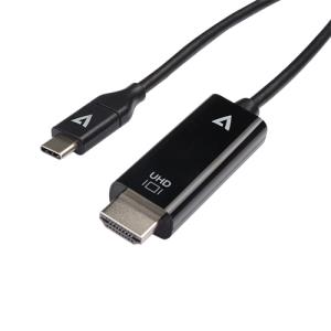 V7 - VIDEO SEVEN USB-C TO HDMI 2.0 CABLE 1M BLK VID / DATA CABLE 21.6GBPS 4K UHD