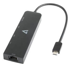 V7 - VIDEO SEVEN USB-C TO ETHENET 2.5G ADAPTER RJ-45 NETWORK HUB DONGLE 3XUSB-A