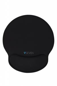 V7 - VIDEO SEVEN Memory Foam Support Mouse Pad Black 9 X 8in (230 X 200mm)