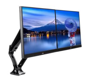 IiYAMA Dual Gas Spring Desk Mounting Arm DS3002C-B1/ Black