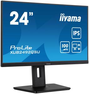 IiYAMA Desktop Monitor - ProLite XUB2492QSU-B1 - 24in - 2560x1440 (WQHD) - Black