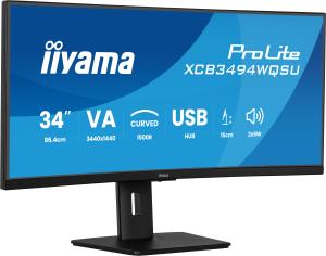 IiYAMA Desktop USB-C Monitor - ProLite XCB3494WQSU-B1 - 34in Curved - 3440x1440 (UWQHD) - Black